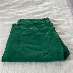 Zara Green Straight Leg Jeans